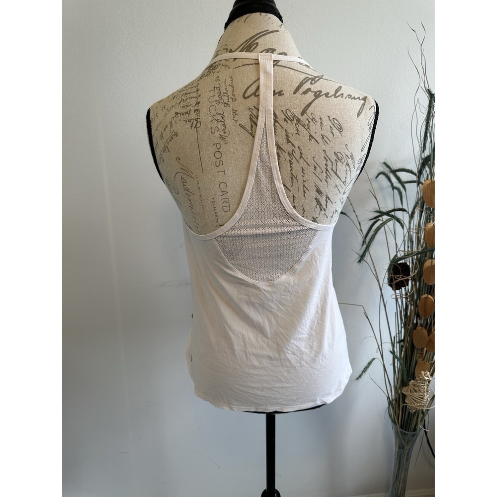 LULULEMON ATHLETICA Light Pink Racerback Tank with Lace & Mesh Back